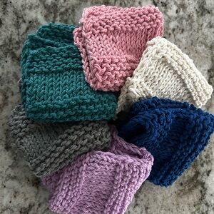 3 Colorful Knitted Cloths